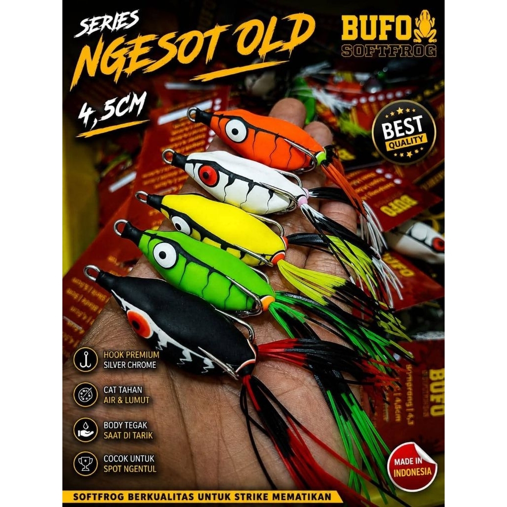 BUFO Softfrog NGESOT OLD  4,5cm / 6,5gr Umpan Gabus dan Toman