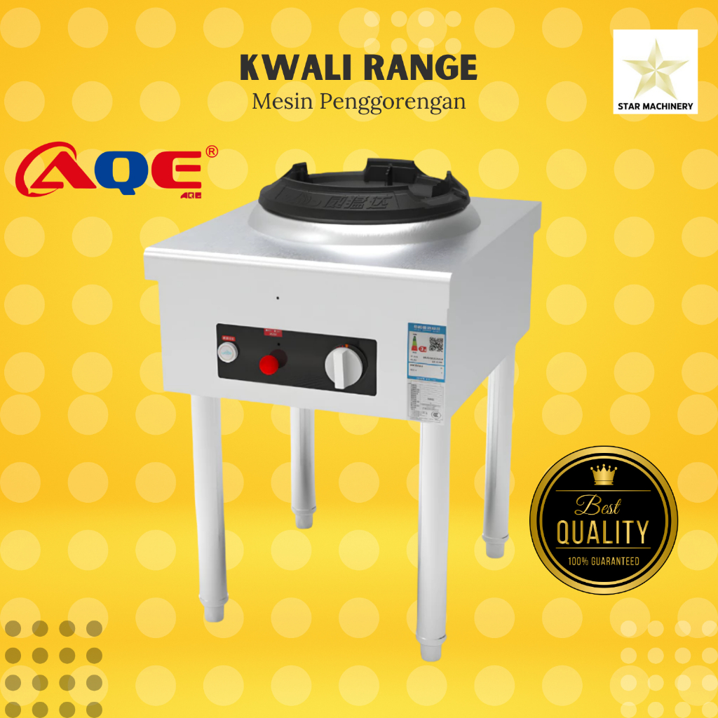 AQE  Gas Kwali Range 1 Tungku - Kompor 1 Tungku Stainless Steel