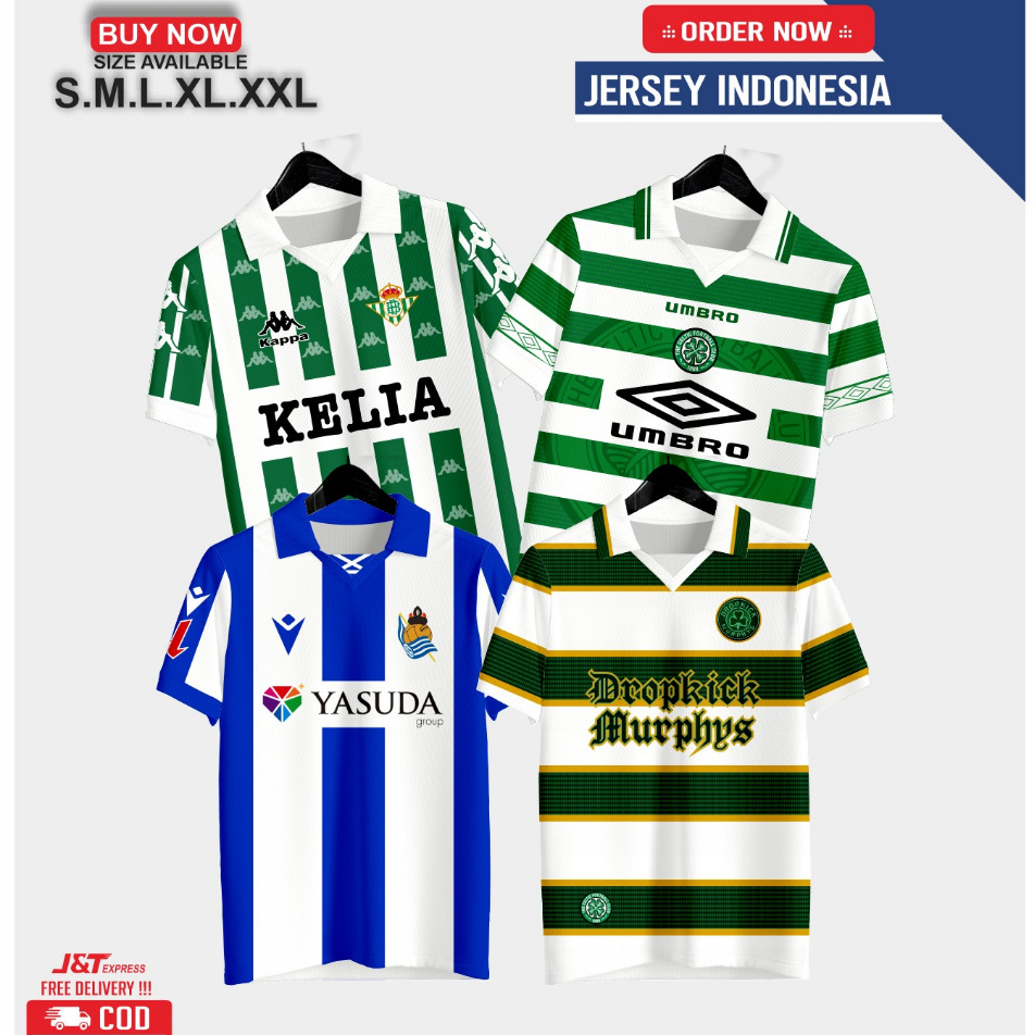 Jersey Baju Celtic 1997 1998 Full Printing Custom
