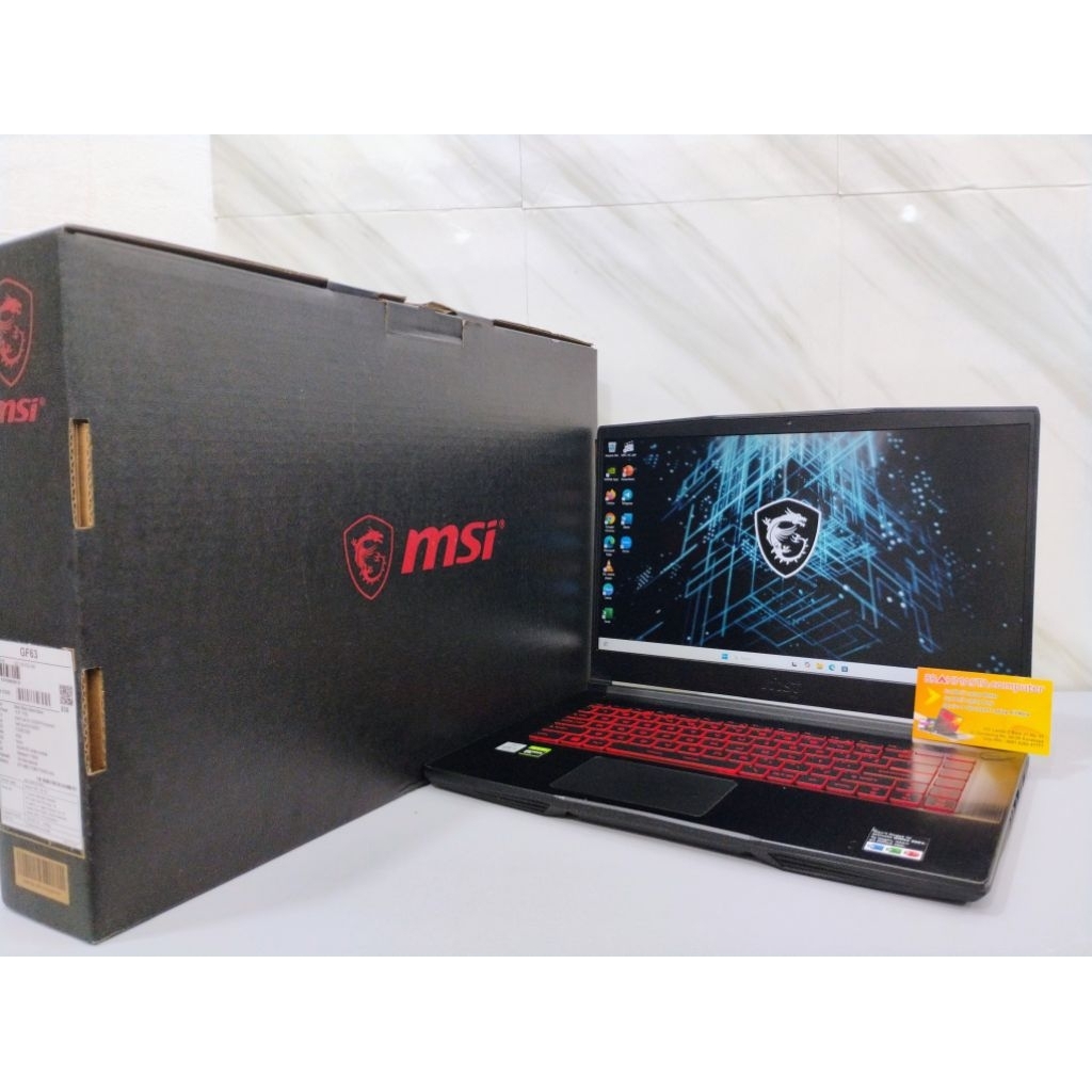 LAPTOP MSI GF63 THIN 10SCSR SECOND SIAP PAKAI