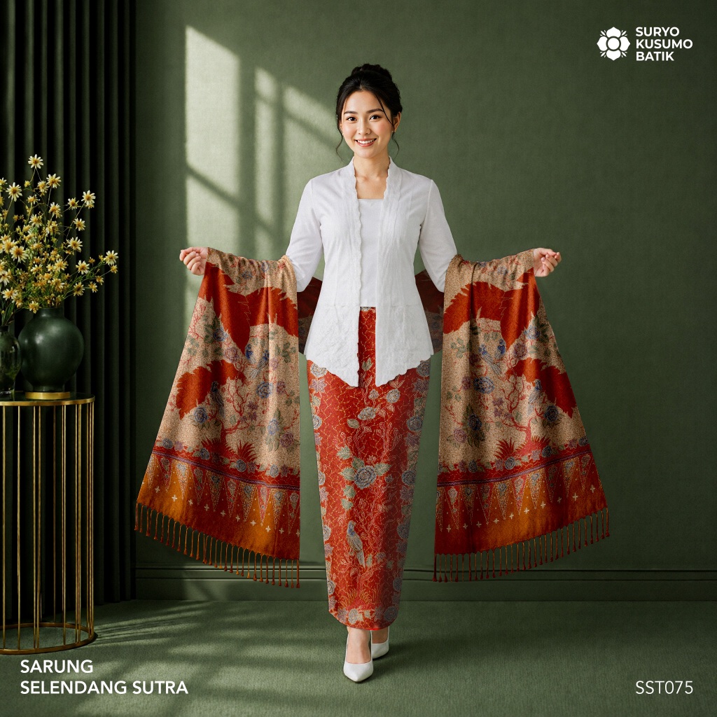 Suryo Kusumo Batik - Kain Batik Tulis Sarung Selendang Sutra Wanita - Sawunggaling