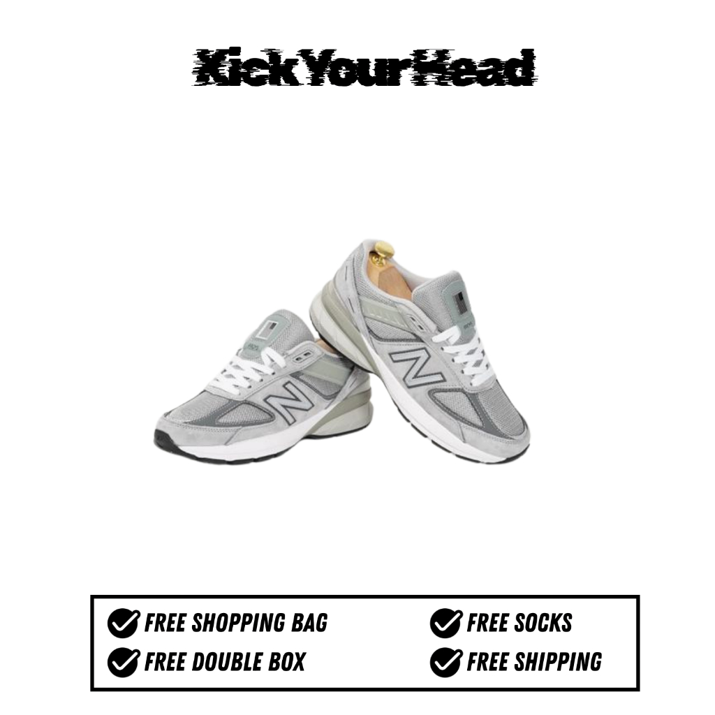 Sepatu Sneakers N 990 V5 Gramho Grey 40-44 BNIB 100% Made in USA