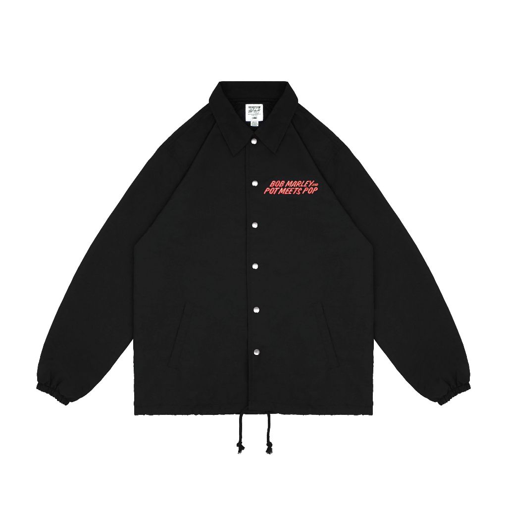 Pot Meets Pop x Bob Marley - Live Coach Jacket Black - Coach Jacket