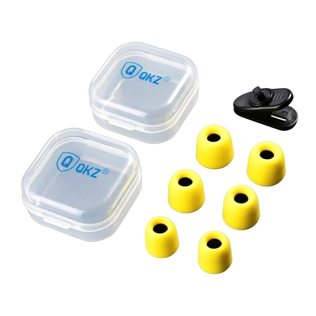 [Sepasang] QKZ Eartips Foam/Busa T400 Earphone