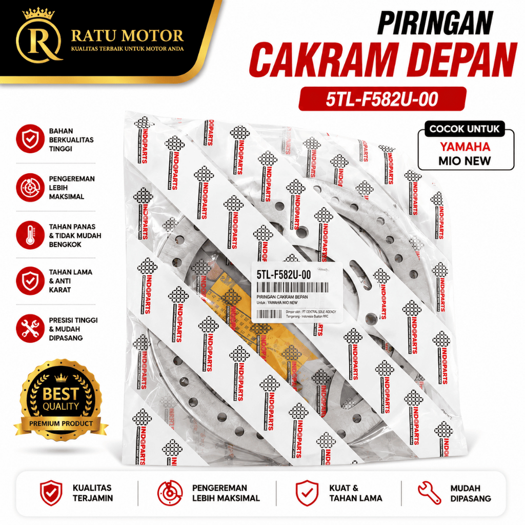 Piringan Cakram Depan INDOPARTS 5TL-F582U-00 Yamaha Mio New