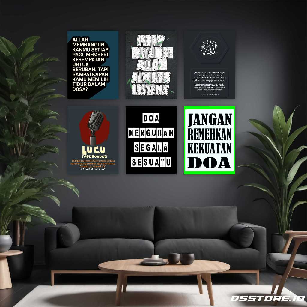 Hiasan Dinding Quotes Islami Hiasan Ruangan islam aesthetic-DS20