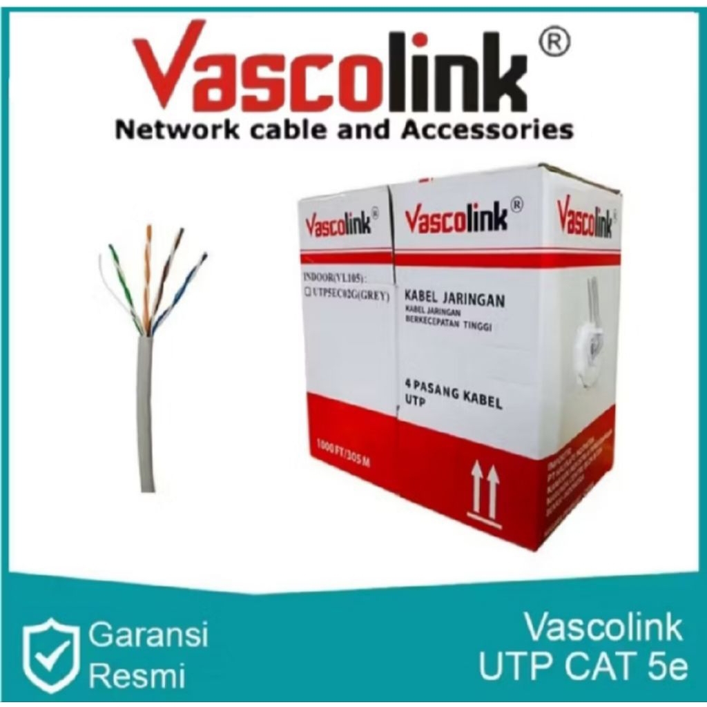Kabel LAN UTP Cat 5 Vascolink / Kabel DATA Cat 5 Vascolink