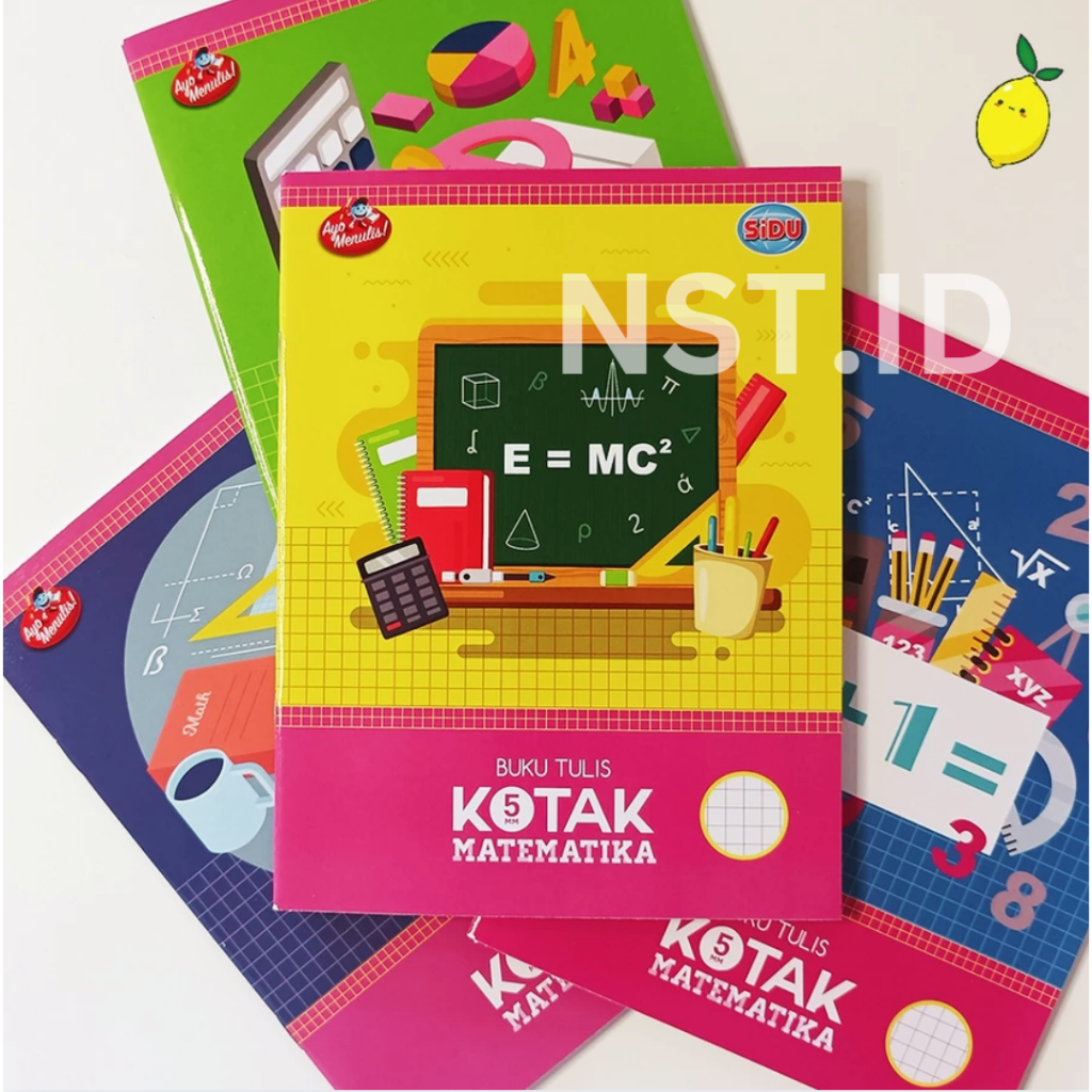 [1 PCS] SiDU Matematika 5mm Strimin Buku Tulis Kotak Kecil Sinar Dunia 38 Lbr - SiDU Satuan Murah