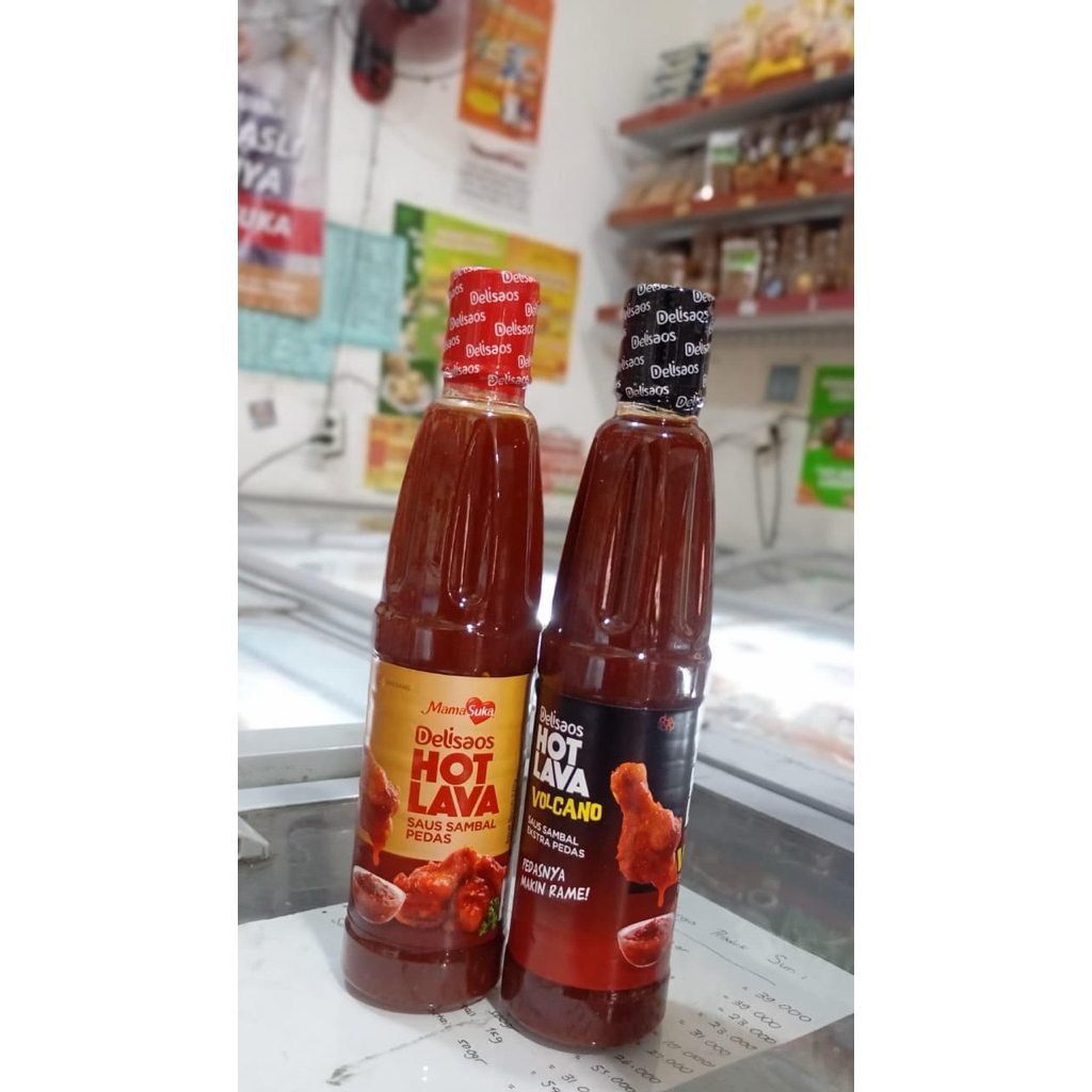 Mamasuka saus hot lava saus sambal & hit lava saus volcano 320gr