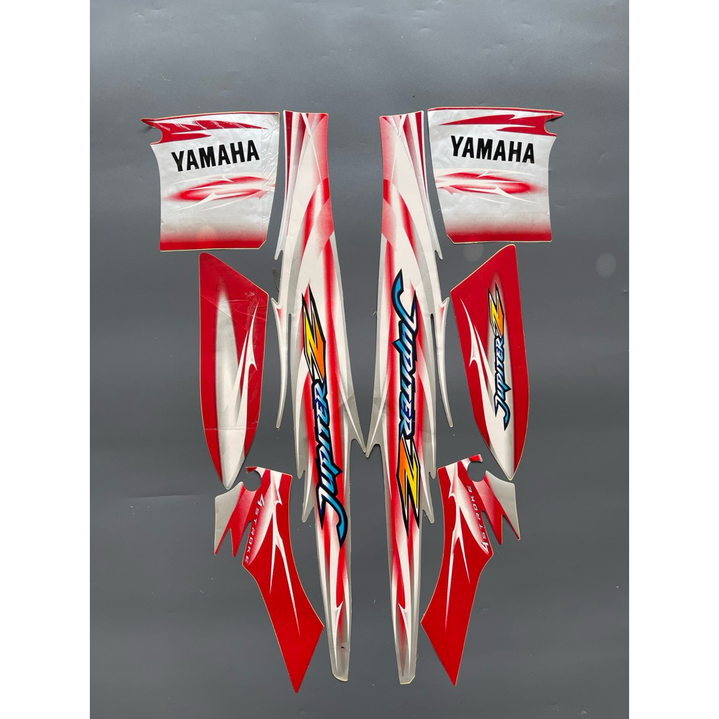 STRIPING STIKER JUPITER RUJI 2007 SILVER MERAH