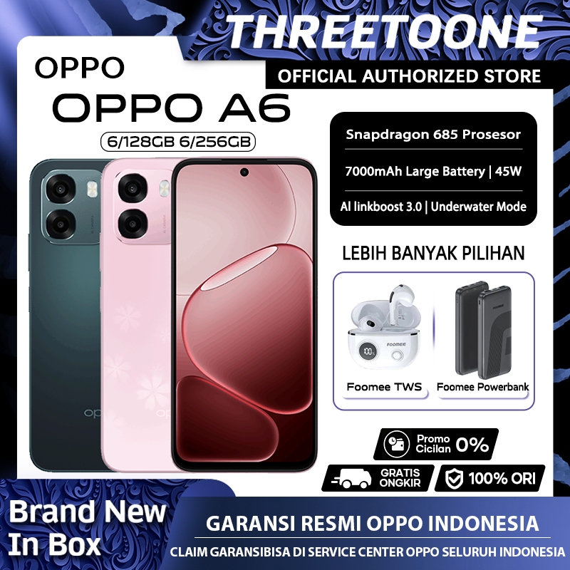[Official Store] OPPO A6 6/128GB 6/256GB Snapdragon 685 — Garansi Resmi OPPO Indonesia