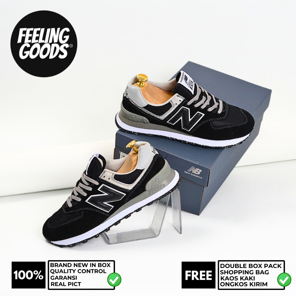 Sneakers 574 Black Grey 100% BNIB