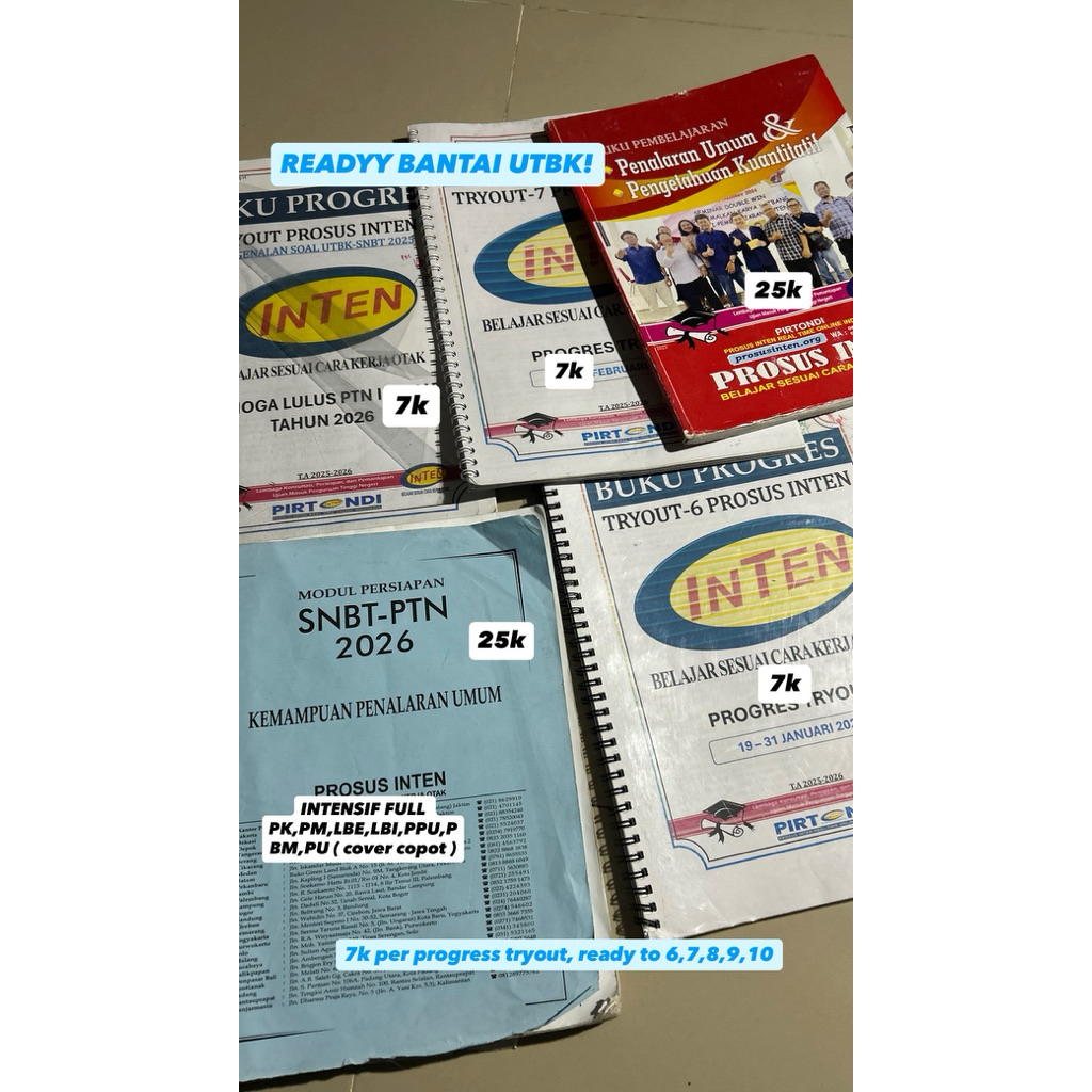 preloved buku inten snbt