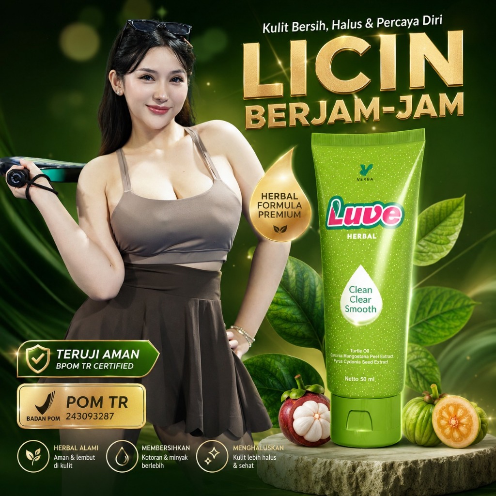 Verba LUVE Pelumas Aloe Vera Original 50ML Pelicin Berbahan Aloe Vera Nyaman Digunakan