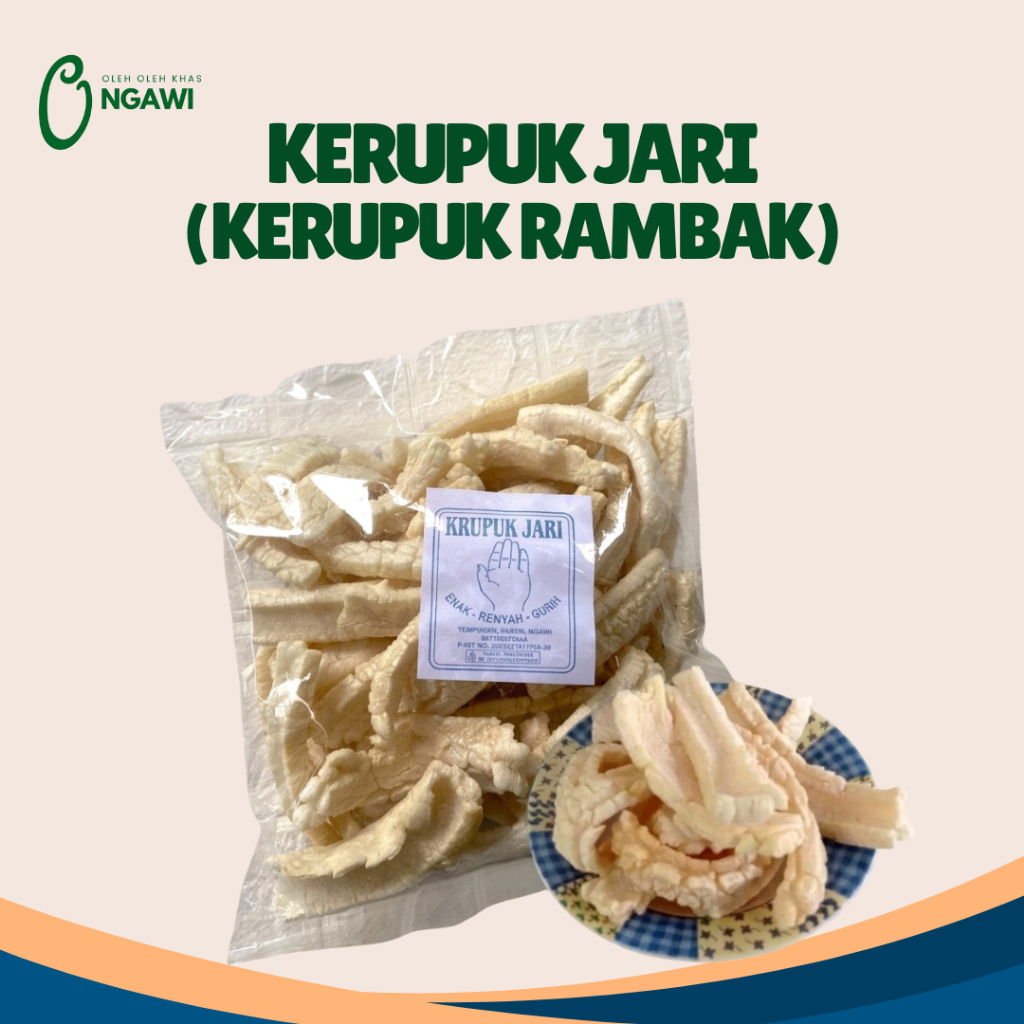 Kerupuk Rambak, Kerupuk rambak jari, kerupuk, Oleh oleh ngawi, jajanan Ngawi