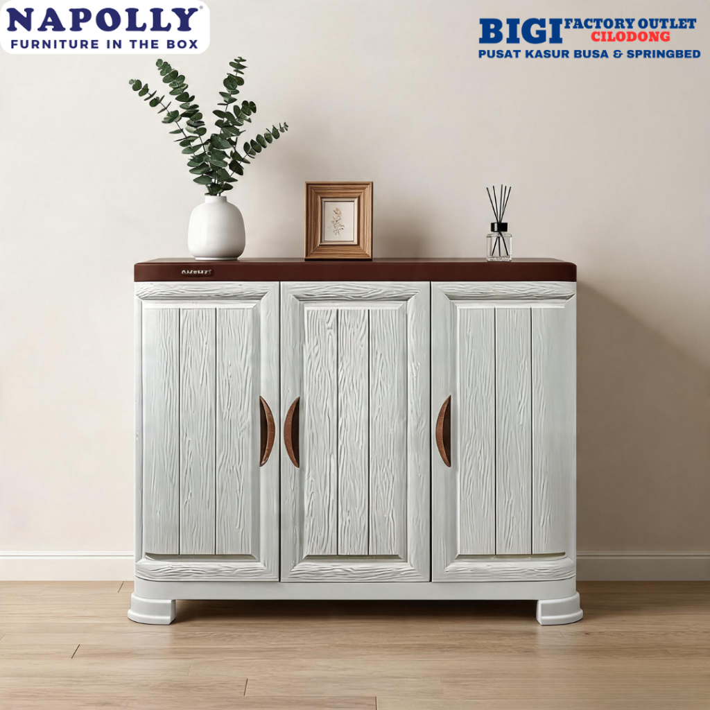 Napolly | Bufet TV Plastik / Meja Serba Guna /Cabinet Jumbo / Meja Konsol / Meja Dinding / Meja Hias