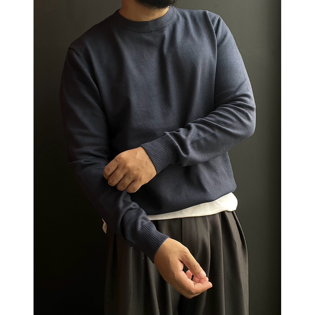 Sweater Knit Navy by Bymono