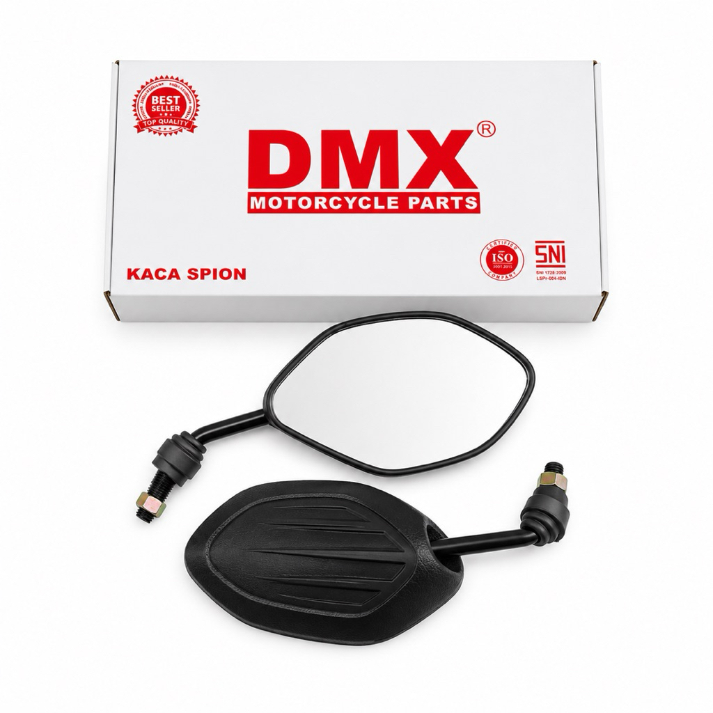 Spion Beat Racing Mini DMX Tangkai Hitam Universal Semua Motor