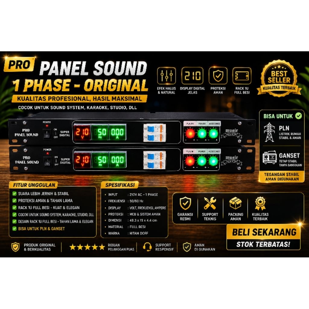 PANEL SOUND PANEL LISTRIK 1 PHASE VERSI 2