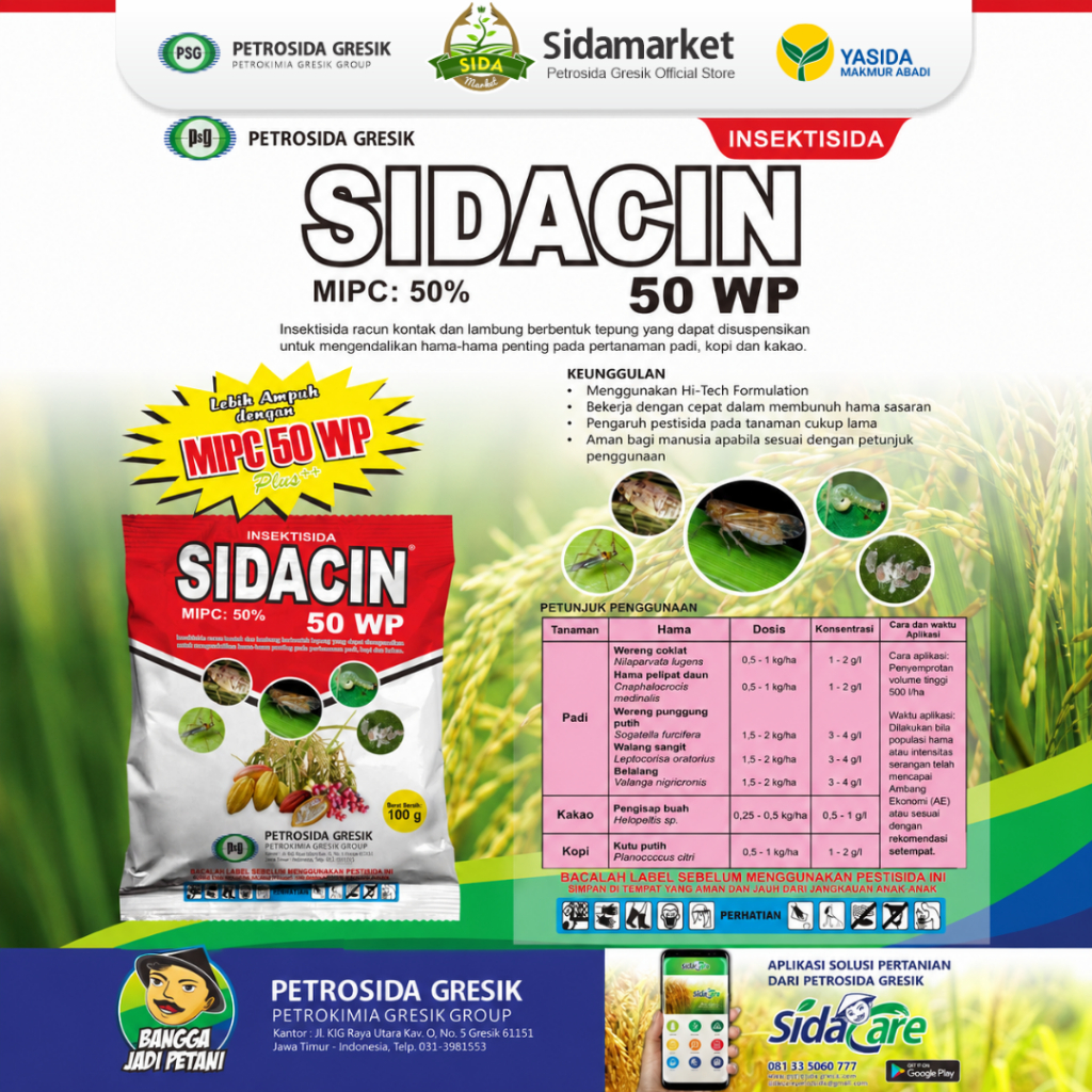 Insektisida Sidacin 50 WP