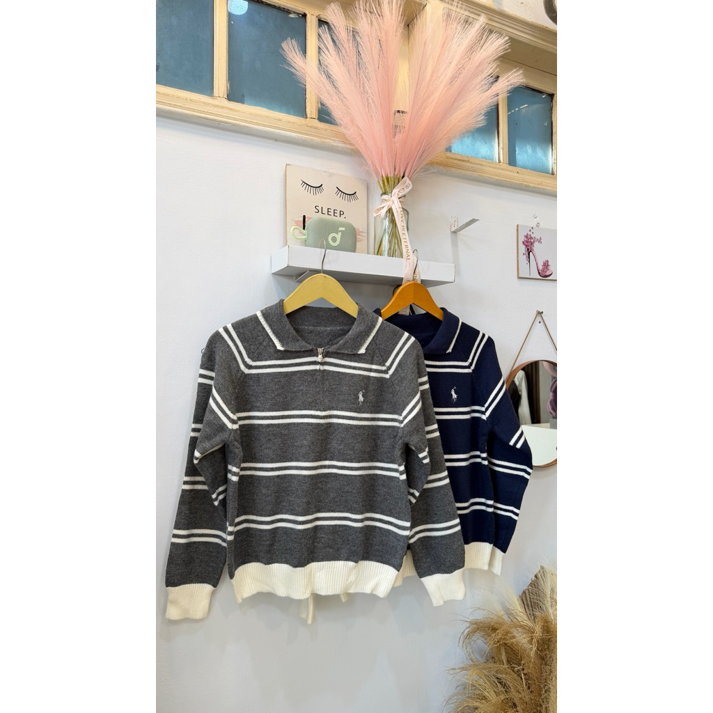 sweater ziper polo