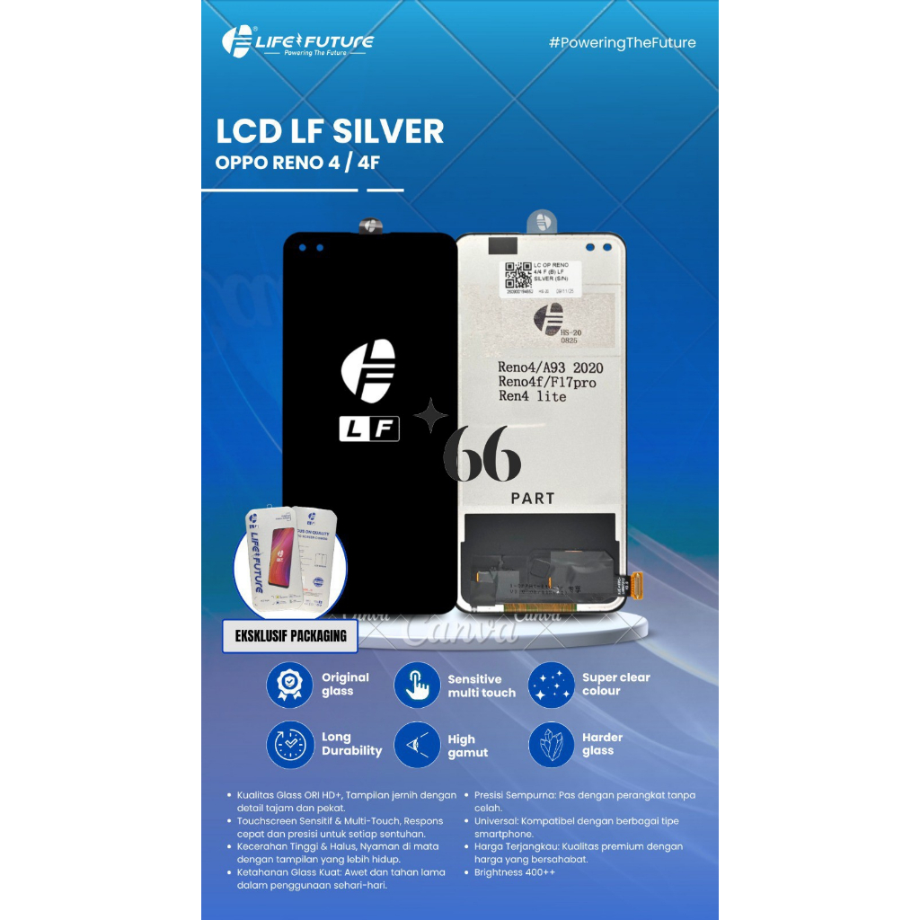 LF - LCD Oppo Reno 4 / Reno 4F Fullset Touchscreen