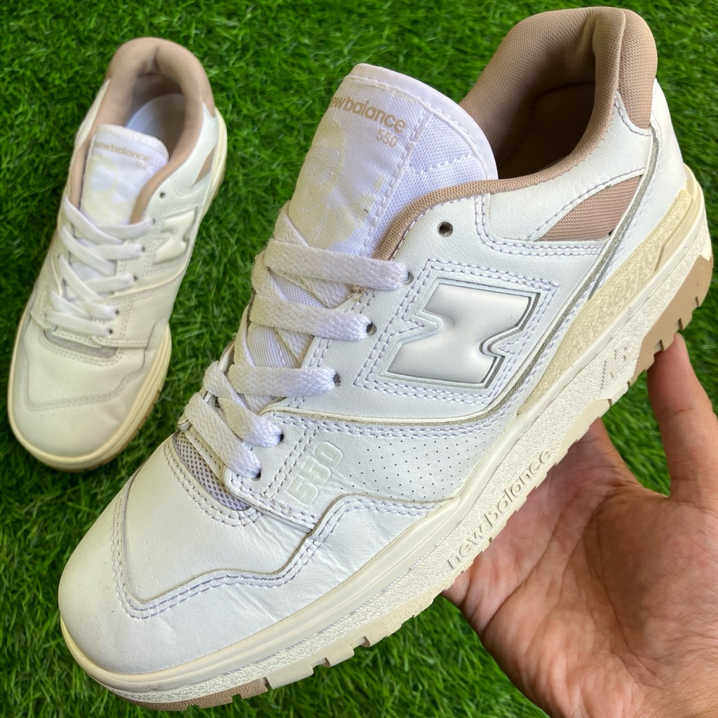NB 550 White Brown Leather sneakers shoes size 40