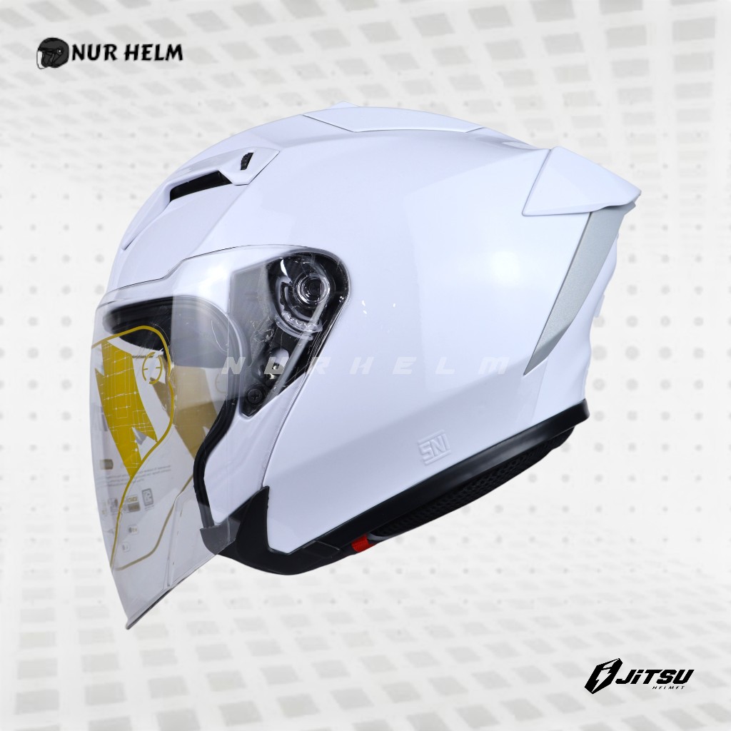 JITSU Hybrit Solid - White - Helm Half Face