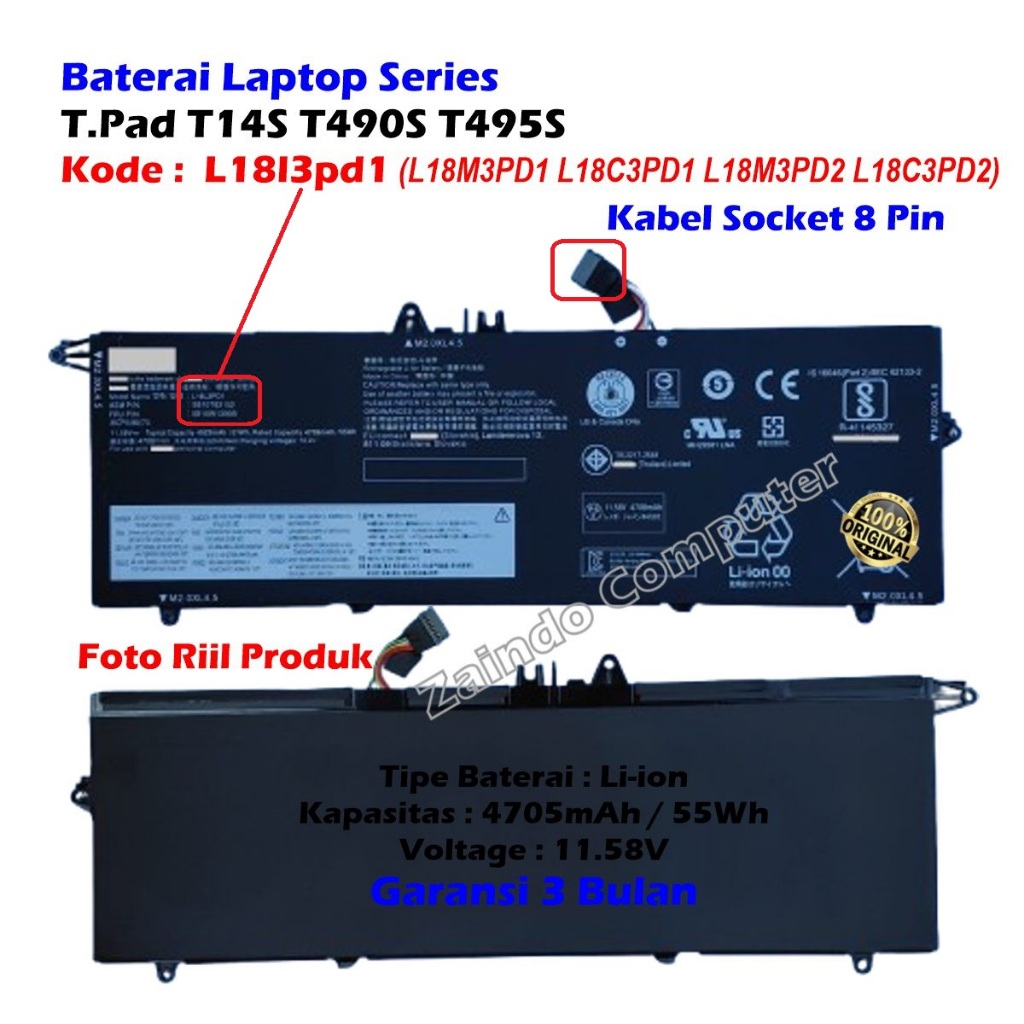 KODE L18L3PD1 L18M3PD1 L18C3PD1 L18M3PD2 L18C3PD2 THINKPAD T14S T490S T495S THINKPAD T490S T490S GAR