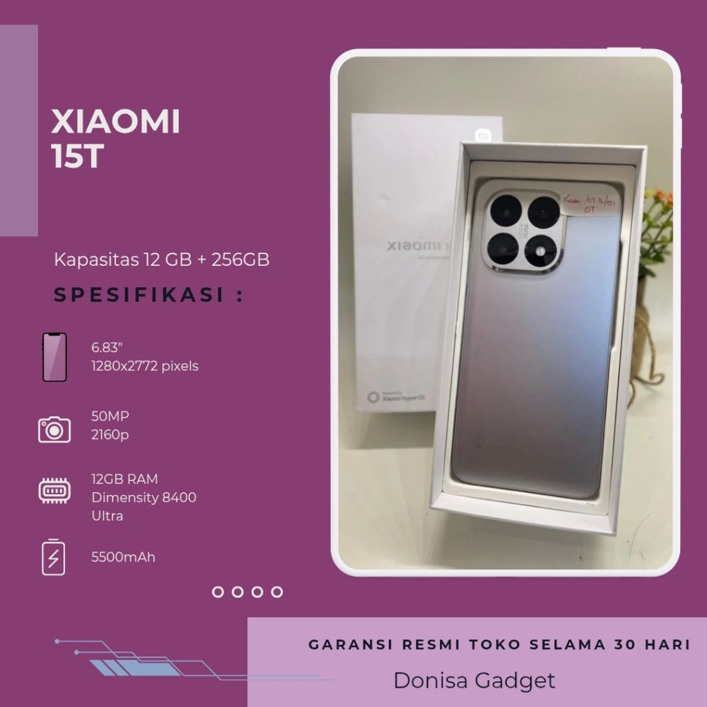 Xiaomi 15T 12/256GB Garansi Resmi - Unit Second/Bekas