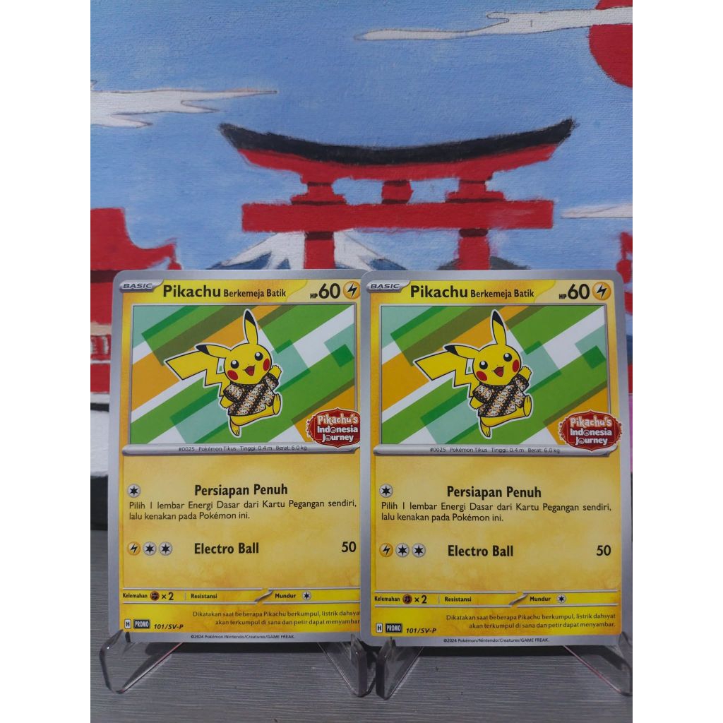 Pikachu berkemeja Batik V1 Hijau