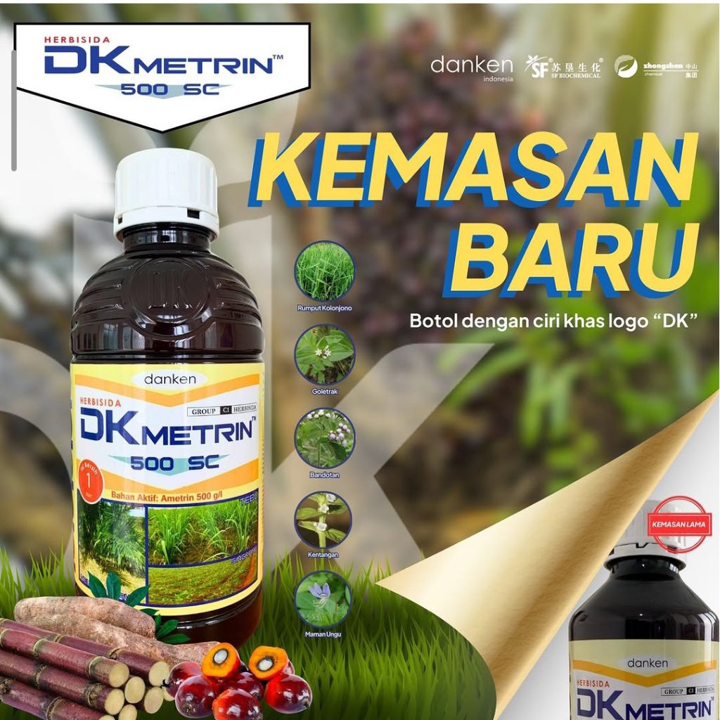 HERBISIDA DK METRIN 500 SC 1L Bahan aktif Ametrin 500 g/l