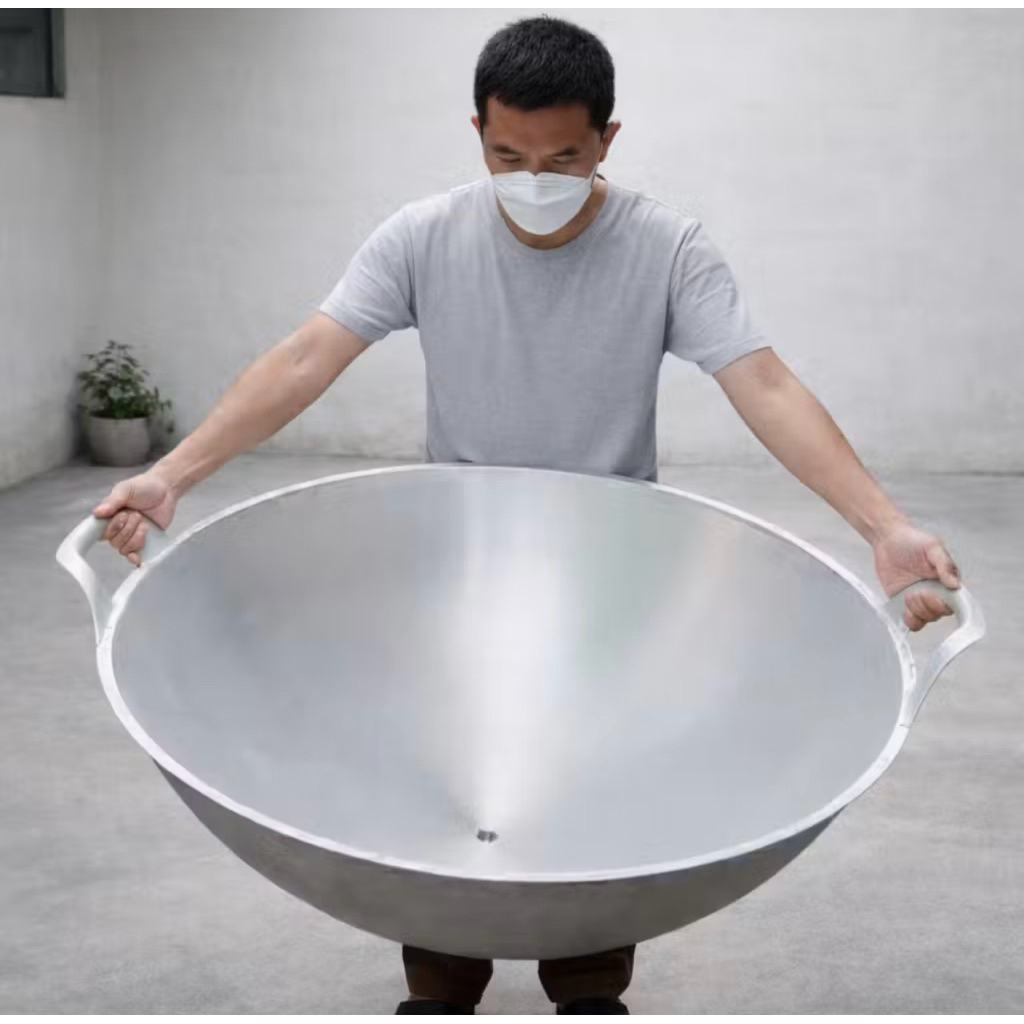 wajan jumbo besar 100 cm wajan alumunium anti lengket tebal untuk masak satu kampung