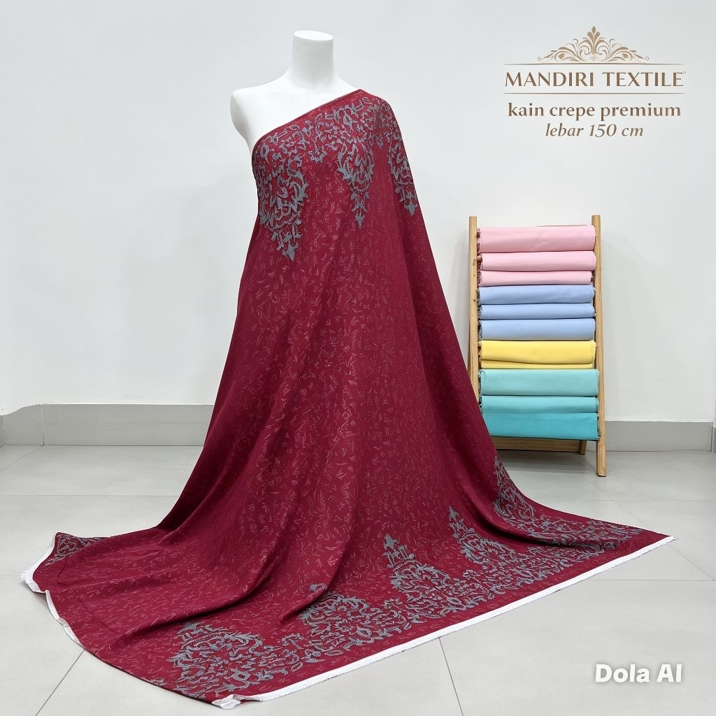 Kain Crepe Embos Motif Sultan - Kain Crepe Embos Motif - Harga Tertera 0,5 Meter