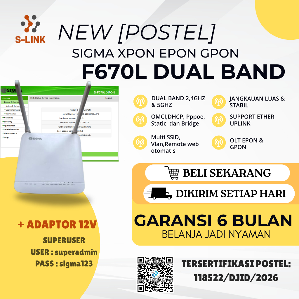 XPON EPON GPON F670L DUAL BAND OMCI