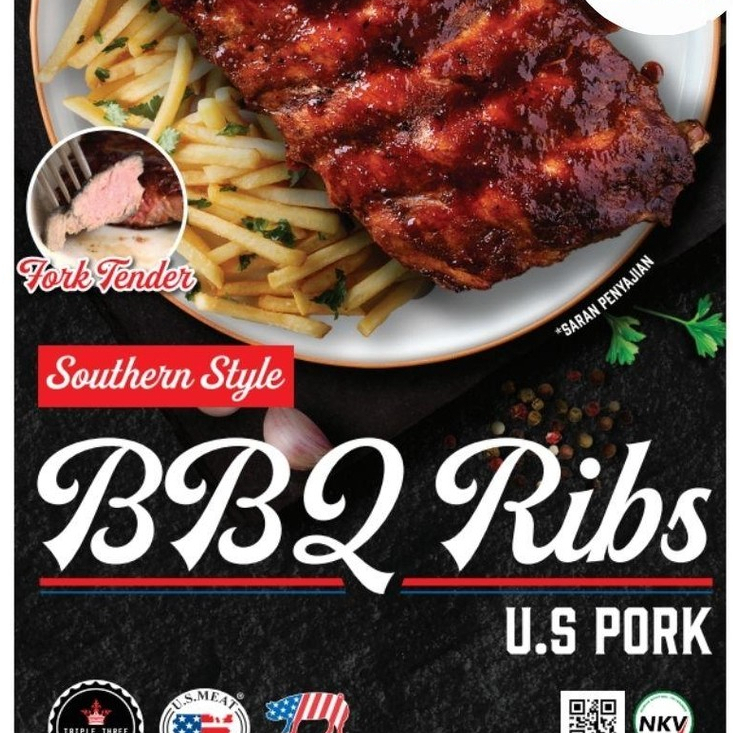 BBQ Pork Ribs (Southern Style BBQ Ribs) U.S Pork | PREMIUM |