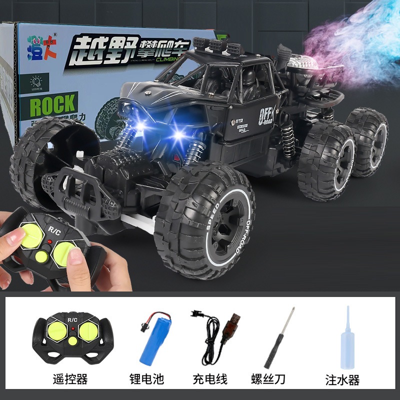 RC CAR 4WD 29cm Climbing Car 6 Wheels 2 Drive With Spray Remote Control High speed Mobil 6 Roda 4WD 