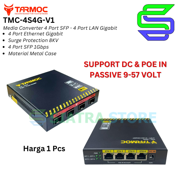 Ethernet Fiber Switch 4 SFP 4 LAN Gigabit | Media Converter FO