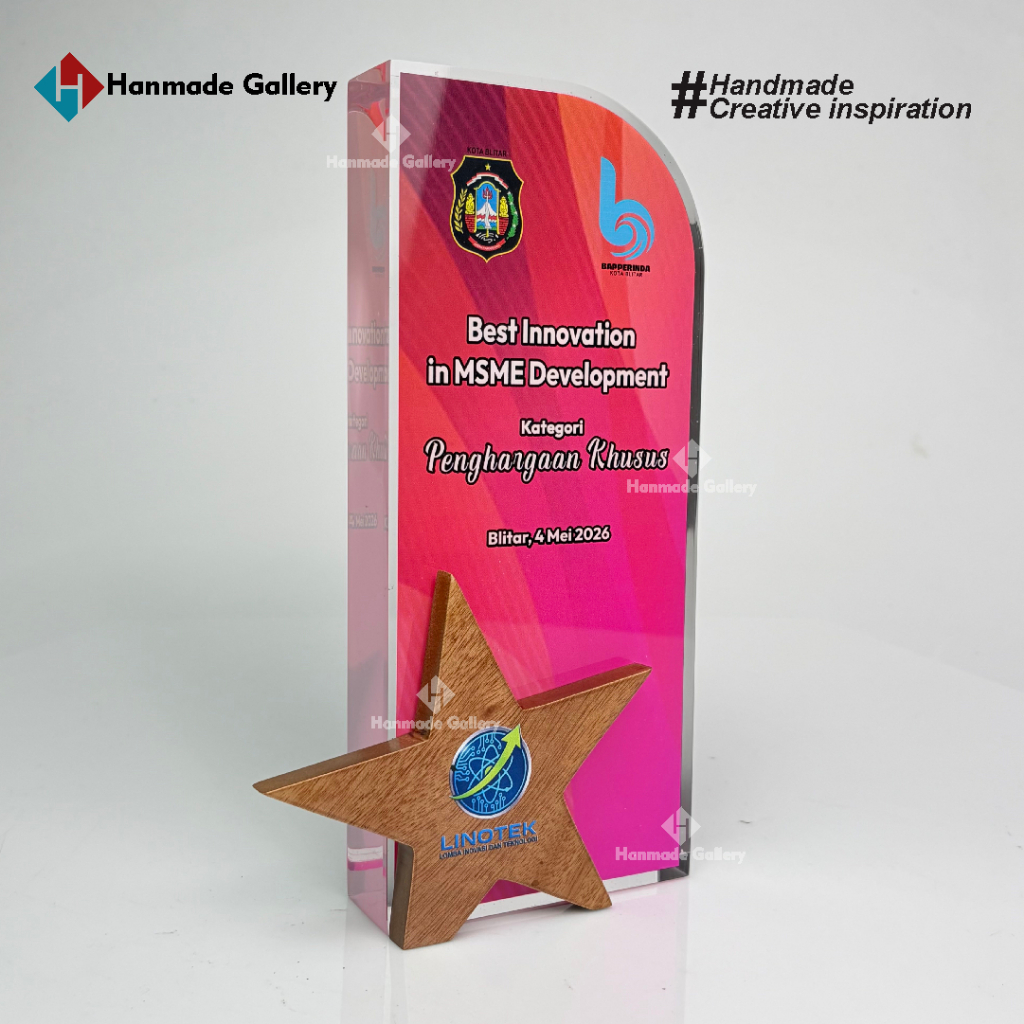 PLAKAT SOUVENIR RESIN CUSTOM  KAYU BAPERINDA  BLITAR