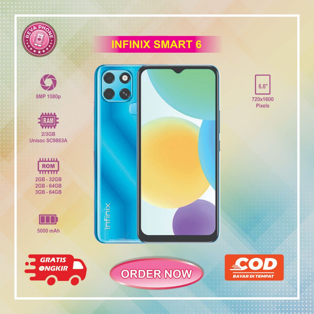 HP INFINIX SMART 6 Normal second siap pakai