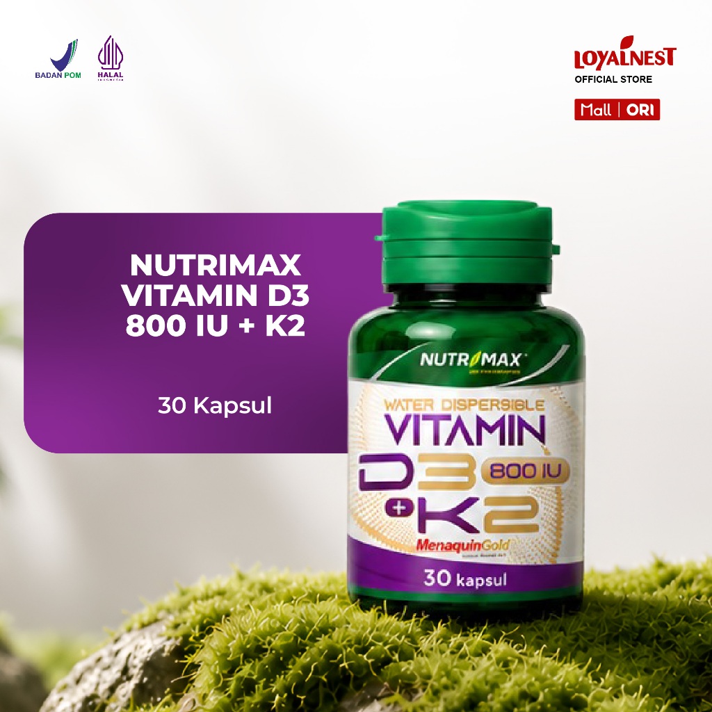 Nutrimax Vitamin D3+K2 / Vit D3 Water Dispersible K2 / Vit D 800 IU K 40 mcg