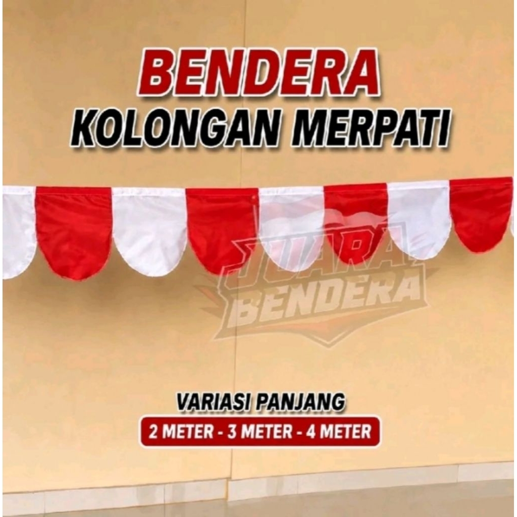 BENDERA KOLONG MERPATI BAHAN SATIN UKURAN 2 METER