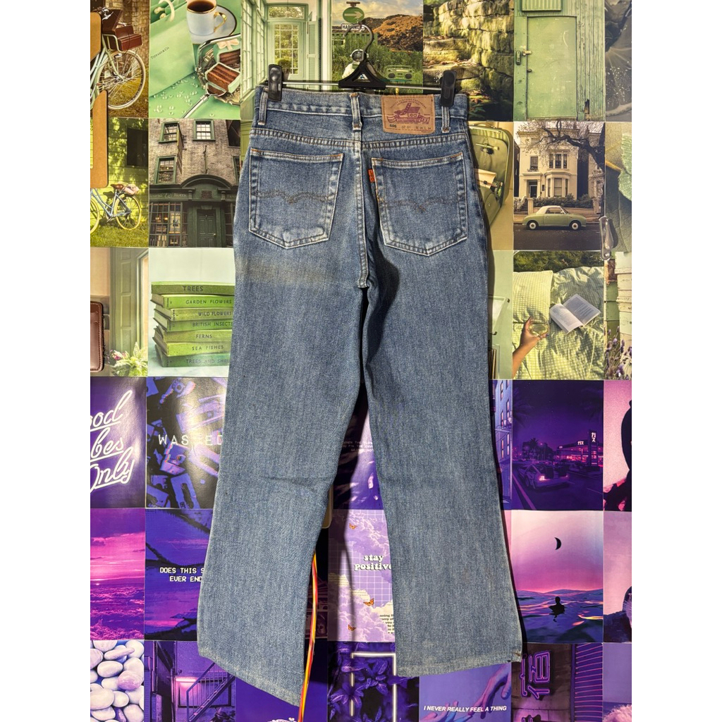 Lea 606 Big Guy Orange Tab High Waist Jeans Size 27 Preloved