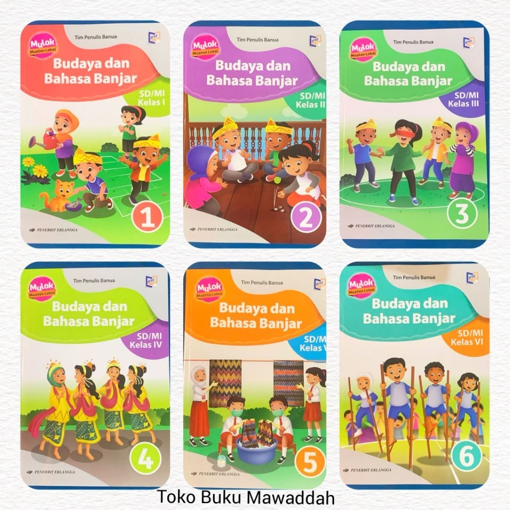 Buku Siswa - Mulok Muatan Lokal " Budaya dan Bahasa Banjar SD/MI Erlangga Kelas 1 , 2 , 3 , 4 , 5 , 