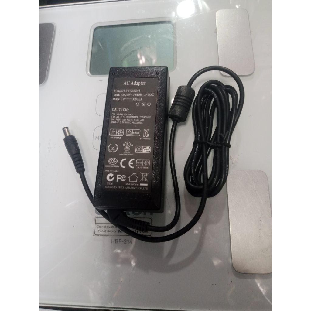 AC Adapter 12V 3A ( Baru )