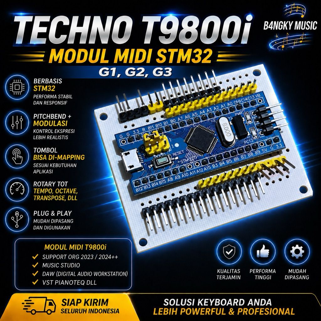 MODUL MIDI TECHNO T9800i G1, G2, G3