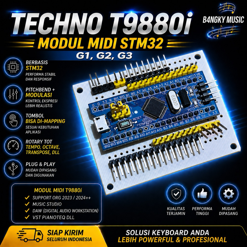 MODUL MIDI TECHNO T9880i G1, G2, G3
