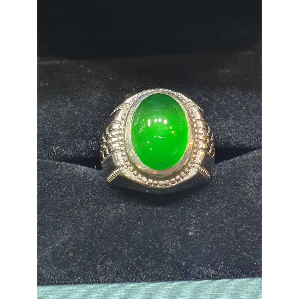 Cincin Batu Natural Giok Birma