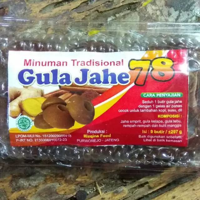 Gula Jahe 78 Asli Purworejo Minuman Herbal Enak Gula Jahe Isi 9 Butir
