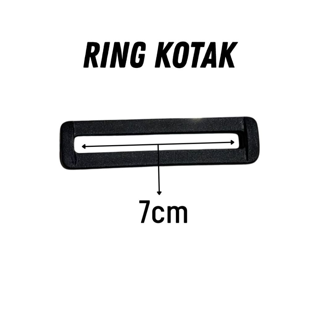 Ring kotak Hitam 7 cm Ring kotak Ring Tali Webbing Aksesoris plastik
